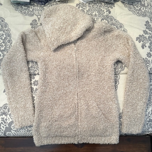 Barefoot Dreams Jackets & Blazers - NWT Barefoot Dreams Heathered Women’s Zip-up Hoodie, Stone